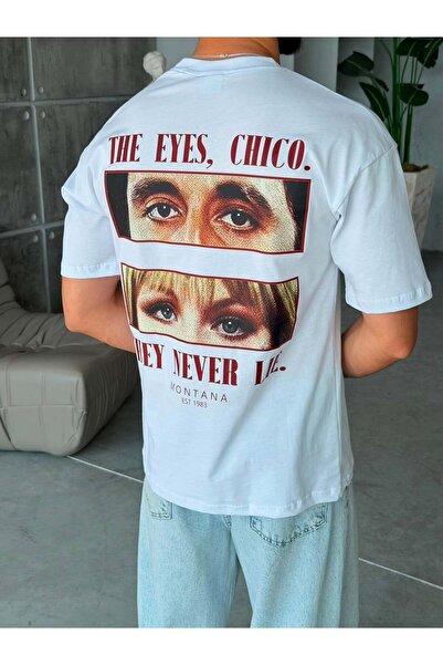 FO4RBS Tonny baskılı Oversize T-shirt - BEYAZ