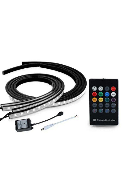 AutoMotox Φωτισμός Εσωτερικού Αυτοκινήτου με 12 LED & Τηλεχειριστήριο 4 τεμαχ...