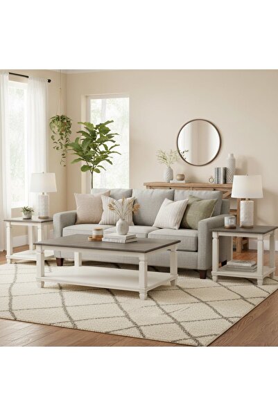 Ashley Furniture طاولة بولاندبروك (مجموعة من 3 قطع)