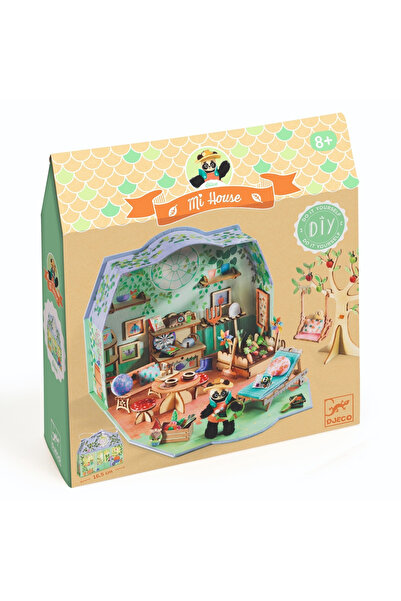 djeco Olive Miniature Assembly and Coloring House,