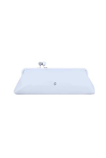 dukidasoturkiye Duki Daso White Patent Leather Women's Portfolio Clutch Bag w...