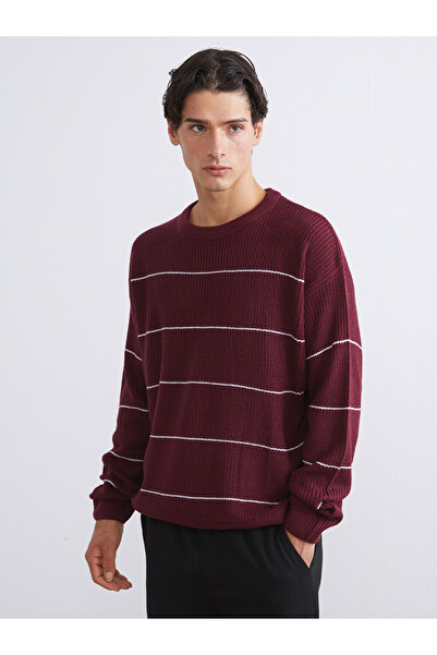 LC Waikiki Crew Neck Striped Men's Knitwear Sweater