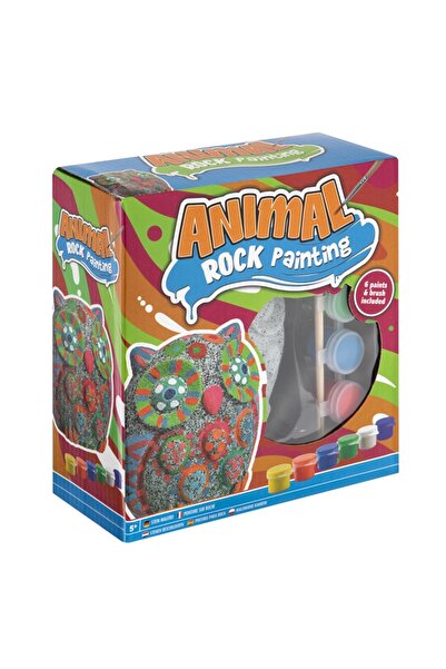 ZITA TOYS Ζωγραφική σε πέτρα - Κουκουβάγια 6 Χρώματα, Πινέλο