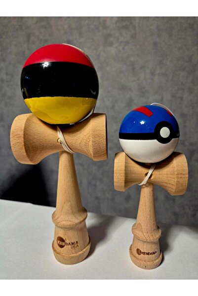 OEM Kendama Profi BIG-XXXL USA, Multicolor si o kendama mini cadou