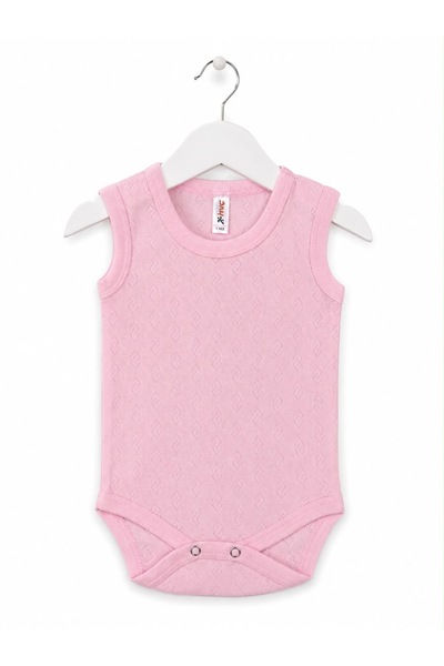 H&C COOLBOY H&C 100% Cotton Openwork Sleeveless Diamond Patterned Baby Bodysu...