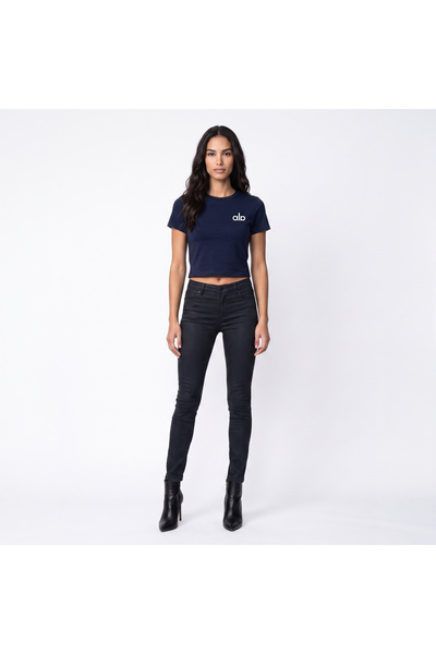 ZAVIXO Women's Slim Fit Crop Sports T-Shirt – Premium Cotton Basic Activewear...