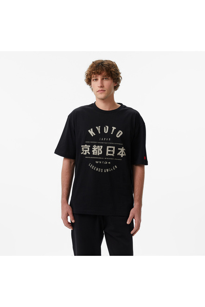 United4 UNITED4 Regular Fit Erkek Siyah T-Shirt