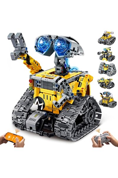 IKUPER Robot STEM 6-în-1, 631 piese, aplicație Bluetooth și telecomandă, lumi...