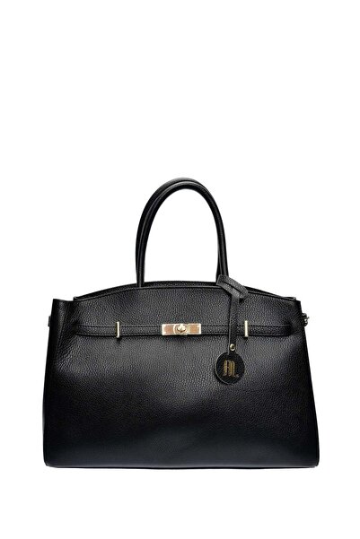 SimpleFind Anna Luchini Geanta piele -DACIANA-Negru,Geanta de mana piele natu...