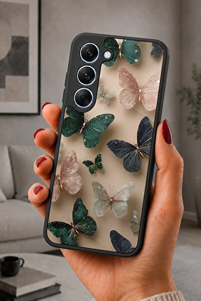 TECNO Spark 40 Pro Uyumlu Kelebekler Desenli Kamera Korumalı Darbelere Dayanı...