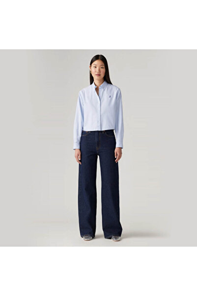 Levis Ribcage Wide Leg Dark Indigo Women's Jean Pants 003Vd-0001