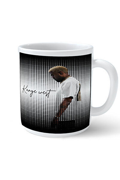 ART HEDİYE Kanye West Black and White Form Printed Mug