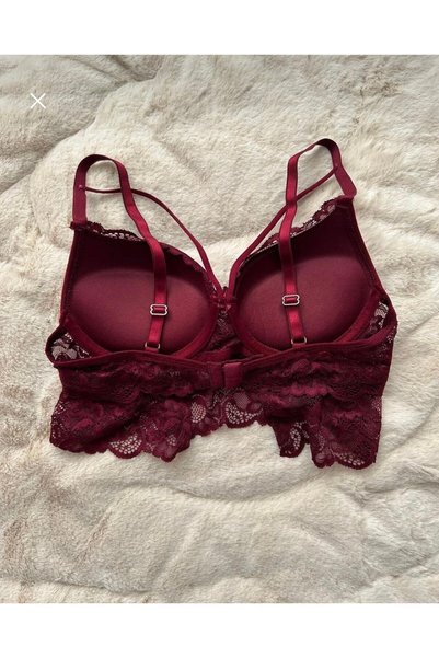 SATTENS Dantelli dolgulu sütyen kilot takımı ipli bralet iç çamaşır takımı