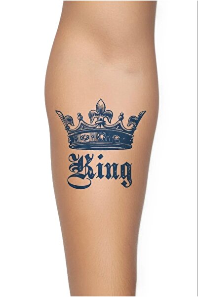 Genel Markalar King Taç 1 Aylık Geçici Orta Boy Dövme