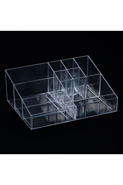 BAMI NETWORK Suport Acrilic Cosmetice cu 9 Compartimente, Transparent, 25x19x...