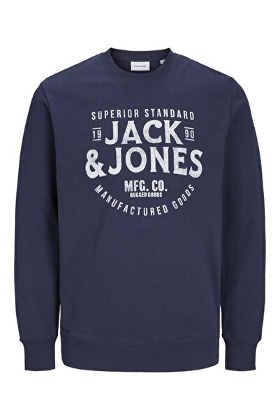Jack & Jones Μπλούζα μακρυμάνικη άνδρικη "Jeans Sweat" μπλε