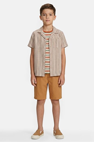 Tony Hawk Kids Boy 3 Pcs Stripe Casual Shirt, T-Shirt And Shorts Set, Multicolor