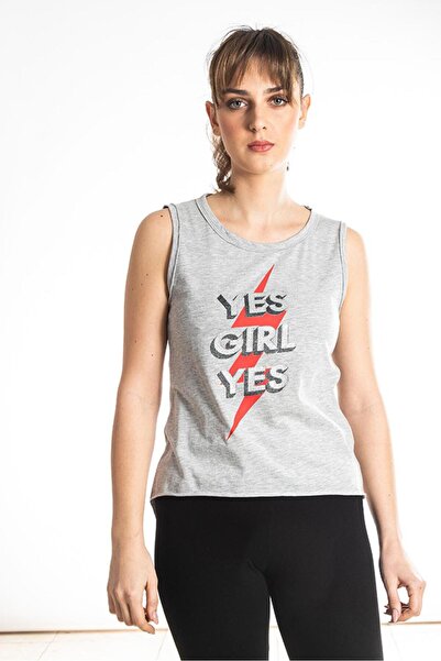 Paco & Co Μπλούζα "Yes Girl Yes" μελανζέ