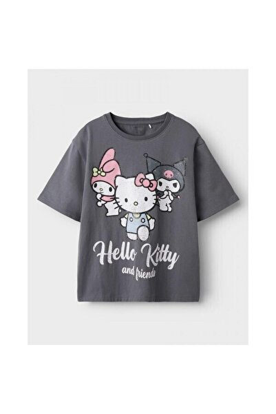 Name it Μπλούζα κοντομάνικη κορίτσι "Hello Kitty and Friends" γκρι
