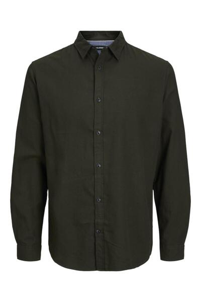 Jack & Jones Πουκάμισο ανδρικό "Twill" χακί