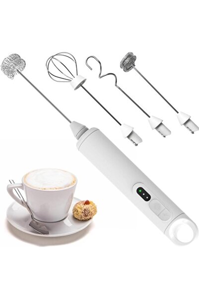 STARSTAR Rechargeable USB Milk Frother - 3 Speeds 3 Whisks - Eggs Coffee Latt...