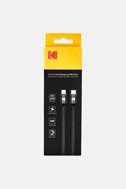 Kodak Fast Charging USB To Lightning Cable, Black