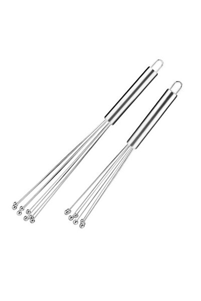 Generic 2 Pieces Stainless Steel Ball Whisk Wire Egg, Whisks for Cooking, Ble...