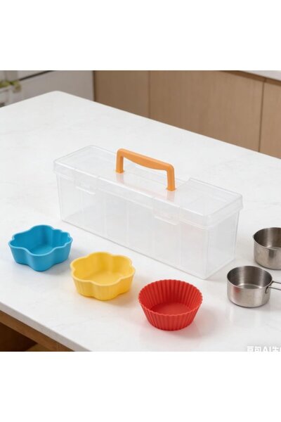 STARSTAR 6-Compartment Clear Plastic Seed Storage Box with Handle for Garden ...