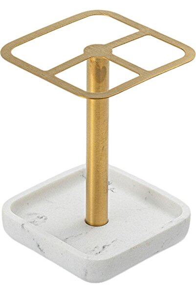 STARSTAR Toothbrush holder with sturdy base, 4 compartments, multi-functional...