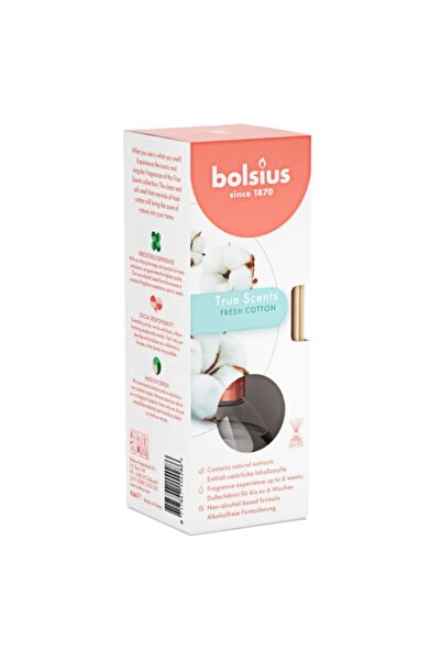Bolsius Odorizant cu Betisoare True Scents Fresh Cotton, 45 ml