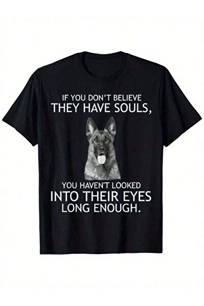 KYMC07 If You Don'Believe They Have Souls Shepherd Graphic-Shirt Cotton Casua...