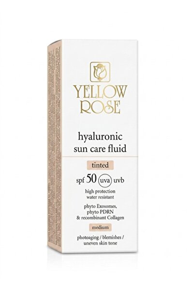 Yellow Rose Υαλουρονικό Αντηλιακό Υγρό με Χρώμα SPF 50 - Μεσαίο (40ml)