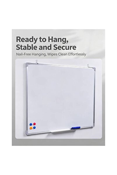 VmaxVision Magnetic Whiteboard, 90*120CM Writing Board, Wall-Mounted Office B...