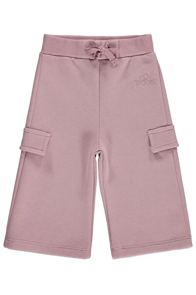 Civil Baby Floral Embroidered Basic Cargo Sweatpants for 6-18 Months - Lilac