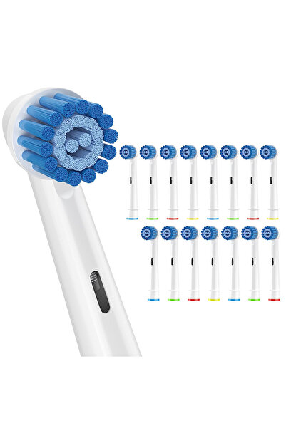 Choice 16pcs White Sensitive Toothbrush Head Compatible with Braun Oral-B Ele...