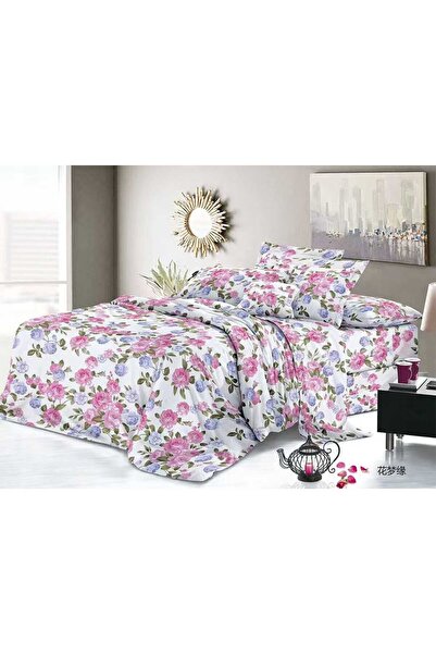 By Rozane Lenjerie de pat 4 piese din finet– cod H802 – imprimeu floral paste...
