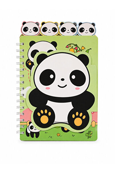 Generic Brand A5 Spiral Notebook with 3D Panda Cover, Dictando Tabs, Notebook...