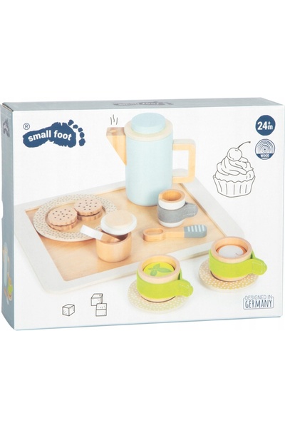 NO BRAND Set din lemn pentru copii pentru servirea ceaiului și a cafelei Smal...