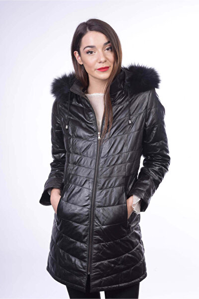 THEODOROU LEATHERS ΜΑΥΡΟ ΓΥΝΑΙΚΕΙΟ ΔΕΡΜΑΤΙΝΟ ΗΜΙΠΑΛΤΟ TLW0015
