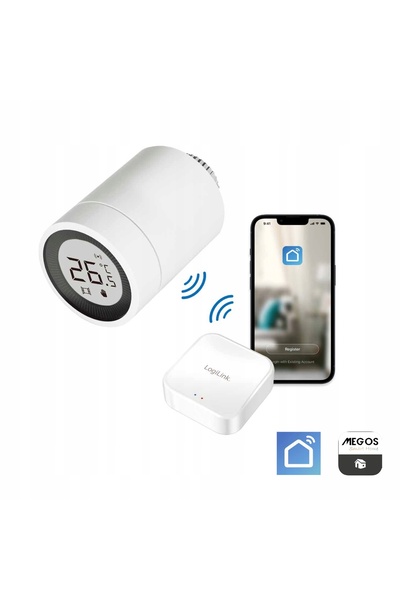 LogiLink Cap termostatic inteligent Zigbee pentru radiator, Smart Tuya LCD WI-FI