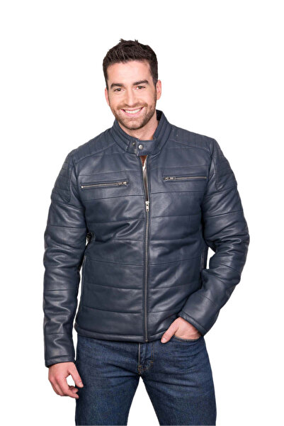 THEODOROU LEATHERS ΜΠΛΕ ΣΚΟΥΡΟ ΑΝΔΡΙΚΟ ΔΕΡΜΑΤΙΝΟ ΜΠΟΥΦΑΝ TLM0125