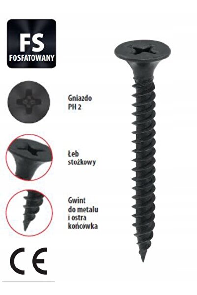 Wkret-Met 250x Șuruburi pentru placă GK 4,2x90 MM, pentru gips-carton și prof...