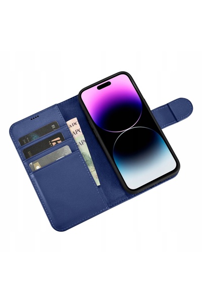 NO BRAND Husă 2 în 1 din piele, tip portofel, cu protecție RFID, pentru iPhon...