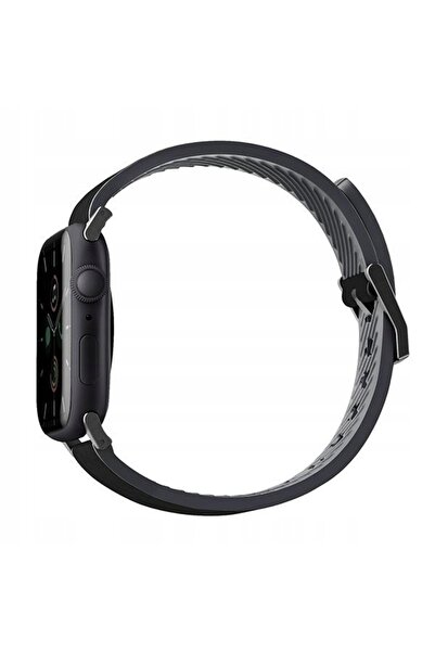 uniq Curea din piele impermeabilă pentru Apple Watch 49/45/44/42 mm Negru