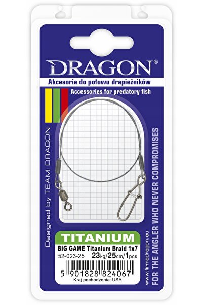 Dragon Fir de pescuit spinning din titan 1x7, 34 kg, 80 cm