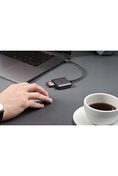 Ugreen CARDBOARD READER + USB, CM387, USB-C (NEGRU)