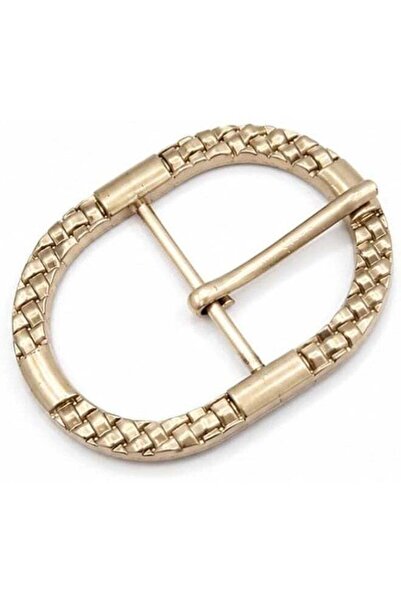 HXD Zoomlion Pack of 10 Oval Belt Buckles – 70 × 40 mm Gold-Tone Textured Met...