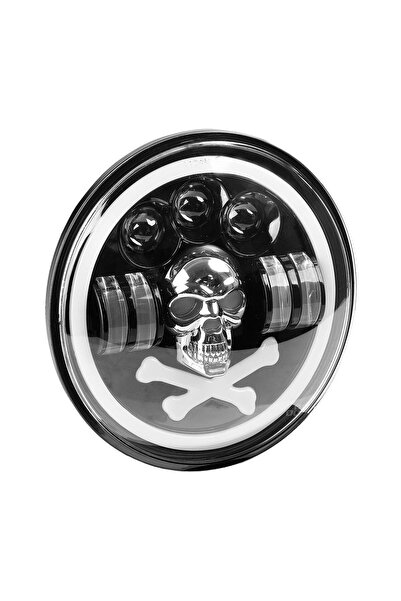AMIO Lampă de lucru LED auto cu craniu, far auxiliar decorativ cu craniu, 12V...