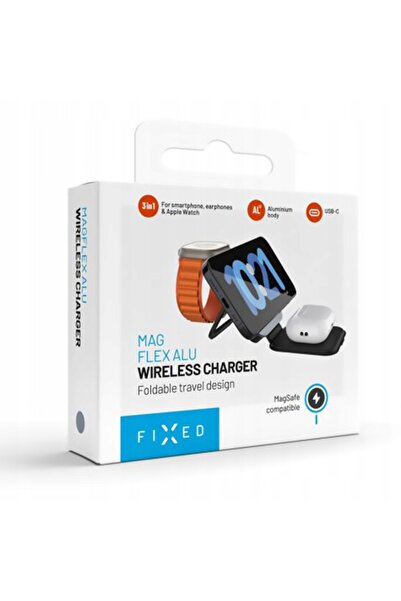 NO BRAND Încărcător wireless Qi 3 în 1 15W, compatibil cu MagSafe pentru iPho...