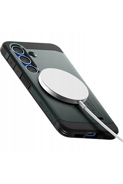 Spigen Husă Galaxy S25, Armură rezistentă pentru MagSafe, Suport puternic int...